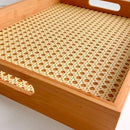 Bandeja Decorativa em Bambu com Palhinha Artesanal