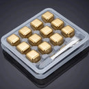 Cubos de Gelo Aço Inox Dourado Carpetino – Conjunto com Pegador Elegante