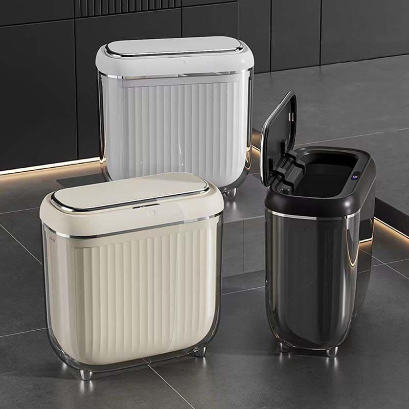 Lixeira para Banheiro e Cozinha Acrílico Automática com Sensor Carpetino
