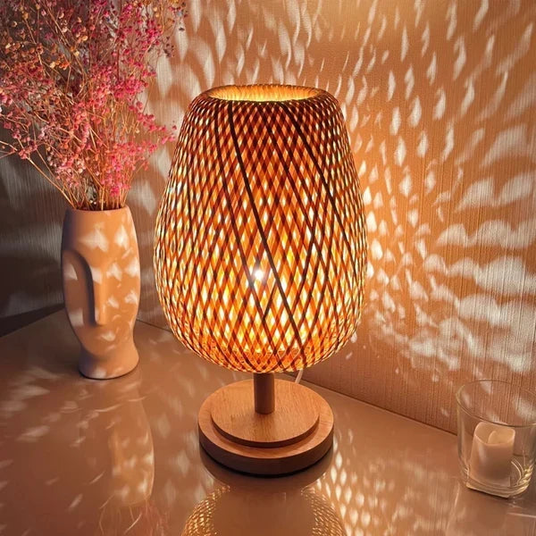 Abajur Rattan Elegance Carpetino