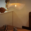 Lustre Pendente Artesanal de Bambu e Rattan Boho