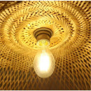 Lustre Pendente Artesanal de Bambu e Rattan Boho