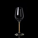 Taça Vidro de Cristal de Folhas de Ouro Premium Carpetino