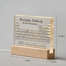 Tabela Periódica em Acrílico Premium com Elementos Reais – Display de Luxo para Escritório e Decoração