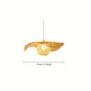Lustre Pendente Artesanal com Cúpula de Rattan e Bambu