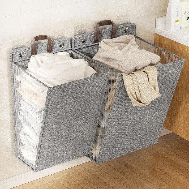 Cesto de Roupas Dobrável com Adesivo de Colagem Carpetino
