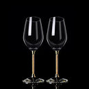 Taça Vidro de Cristal de Folhas de Ouro Premium Carpetino