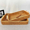 Bandeja Organizadora de Rattan Trançado  Carpetino
