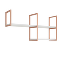 Prateleira Suspensa Estilo Industrial Rose Gold