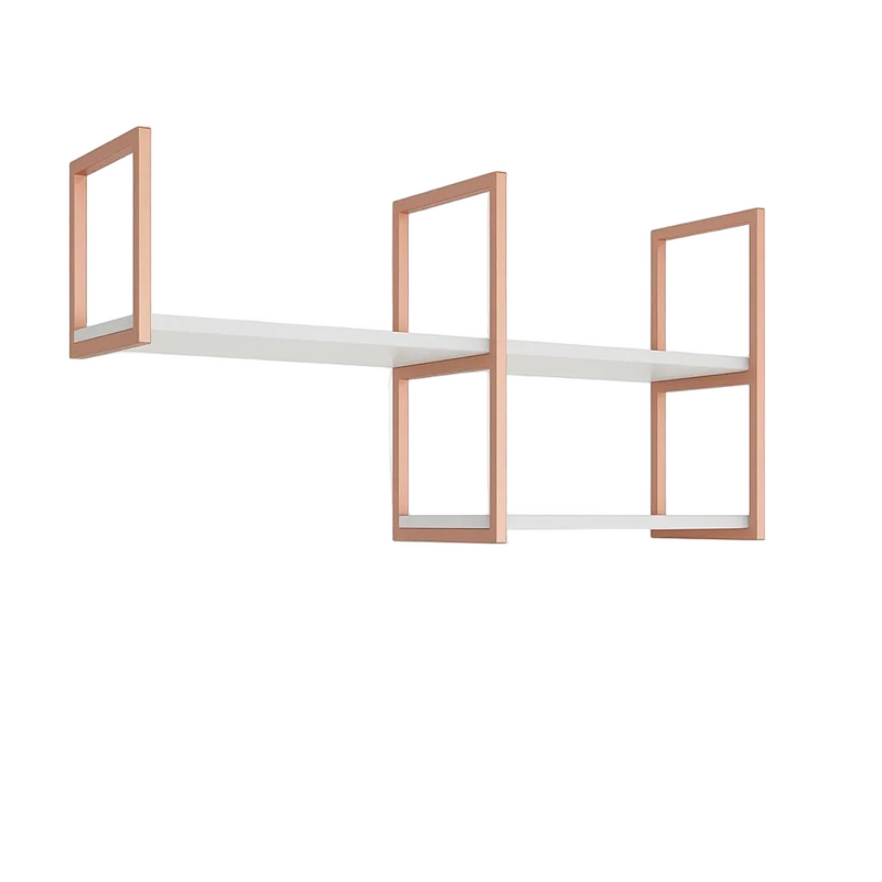 Prateleira Suspensa Estilo Industrial Rose Gold