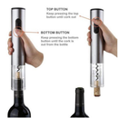 Kit Abridor de Vinho Elétrico Automático Inox 4 Peças
