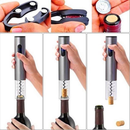 Kit Abridor de Vinho Elétrico Automático Inox 4 Peças
