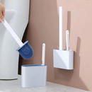 Kit Escova de Silicone para Vaso Sanitário 2 Em 1 Com Base e Mini Escova de Limpeza