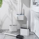 Kit Escova de Silicone para Vaso Sanitário 2 Em 1 Com Base e Mini Escova de Limpeza